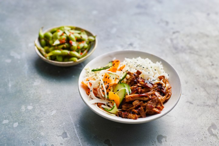a bowl of food on a plate
