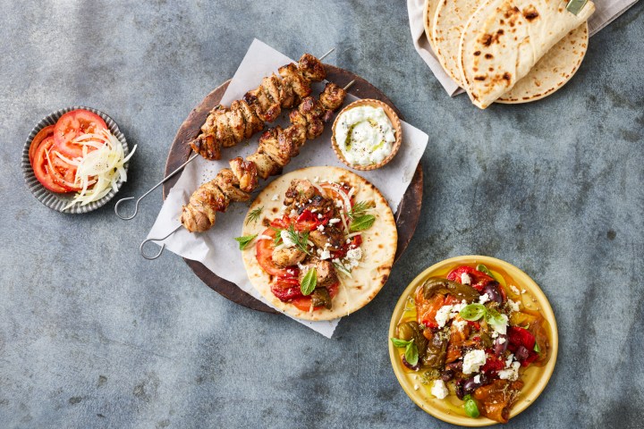 a close up of food on a table