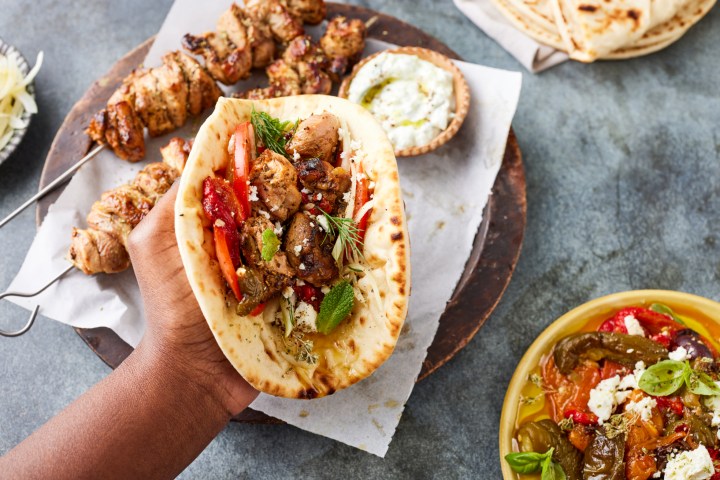 a plate of food on a table
