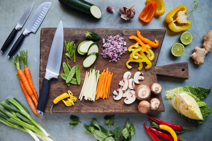 a bunch of items that are on a cutting board