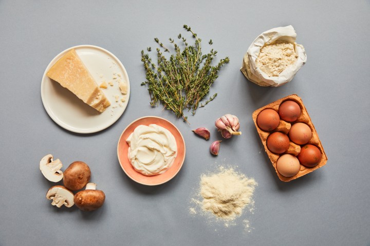 Ingredients for making fresh pasta