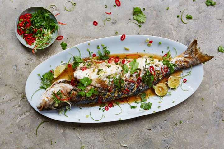 a plate of food on a table