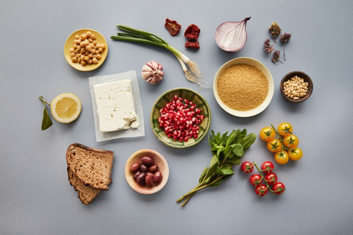 Ingredients for making meatballs