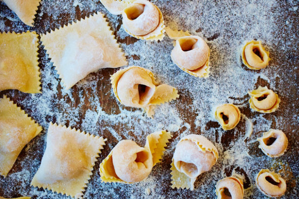 a close up of a pasta preparation