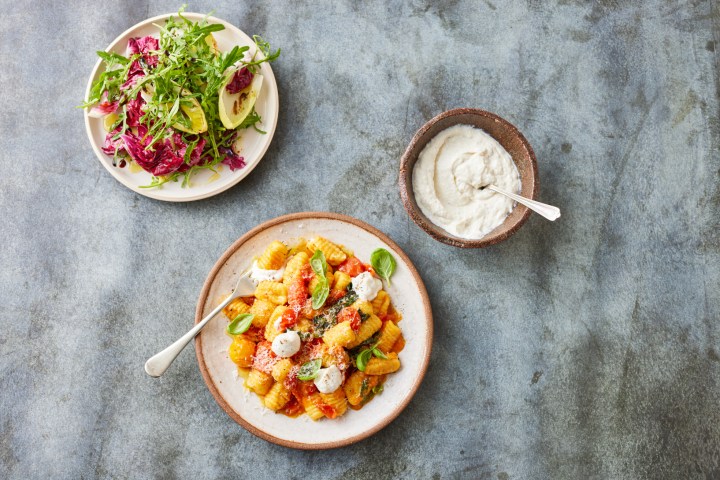 a bowl of food on a table