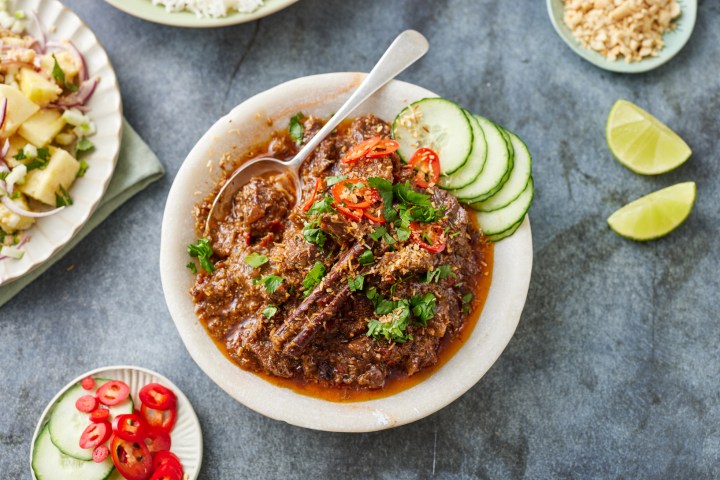a bowl of food on a plate