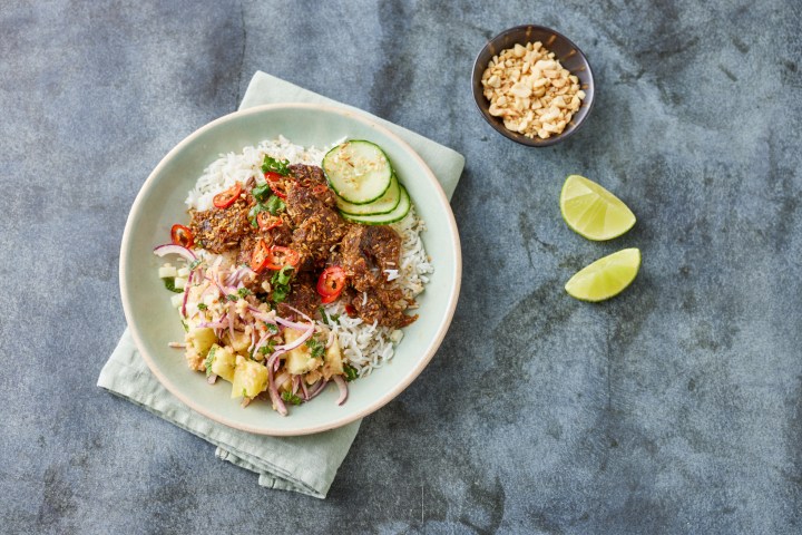 a bowl of food on a plate