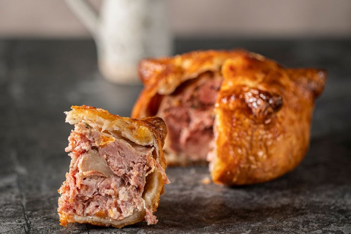 a close up of a piece of cake