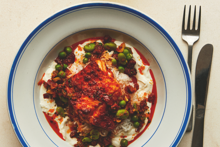a plate of food on a table